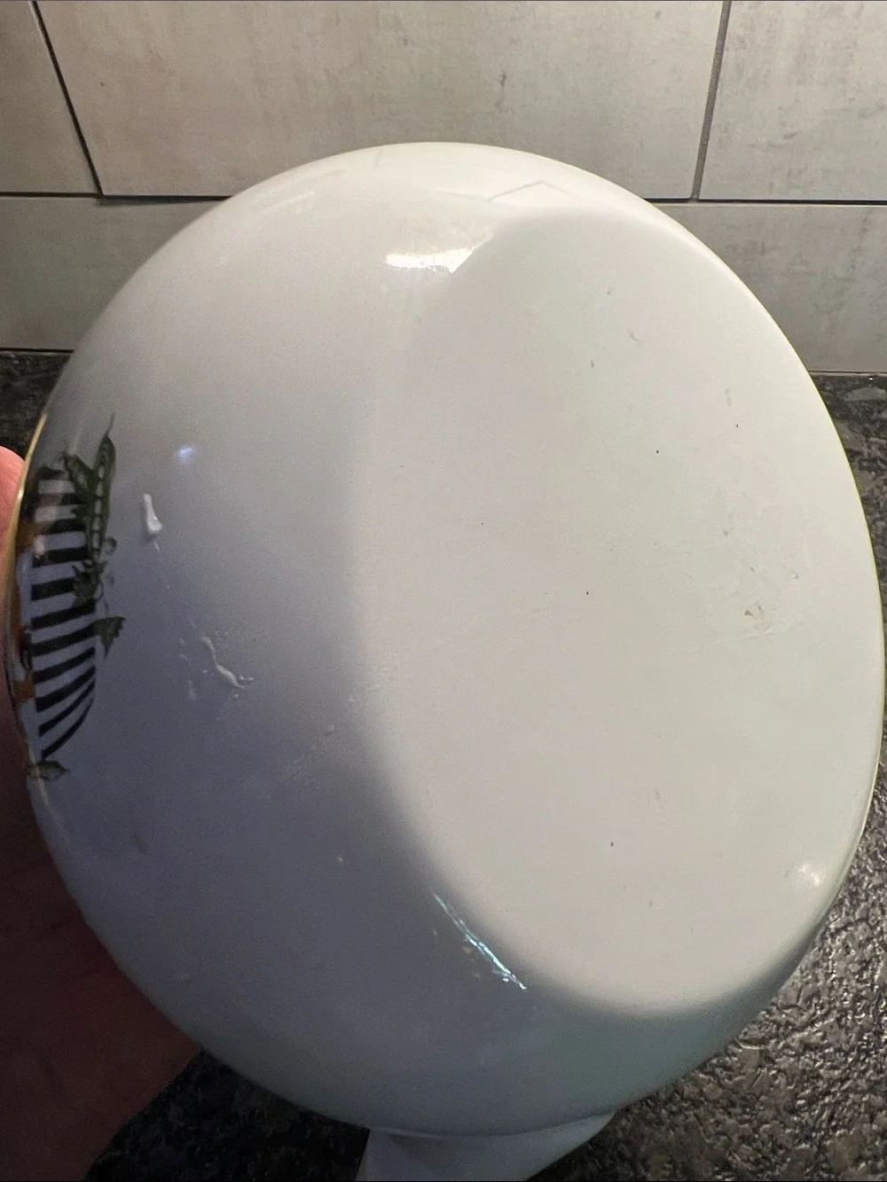 White Ceramic Teapot with Rooster Motif and Black Handle. Looks new without tags